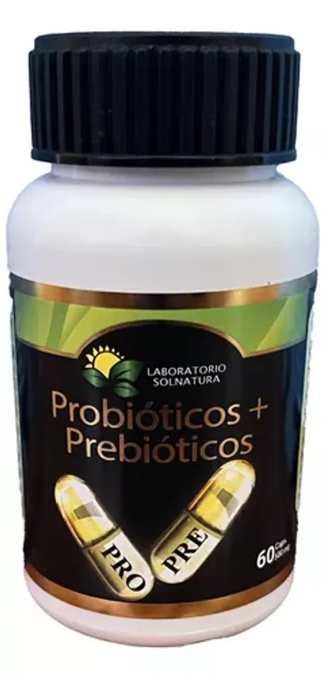 PROBIOTICOS + PREBIOTICOS 60 CAPSULAS DE 500MG