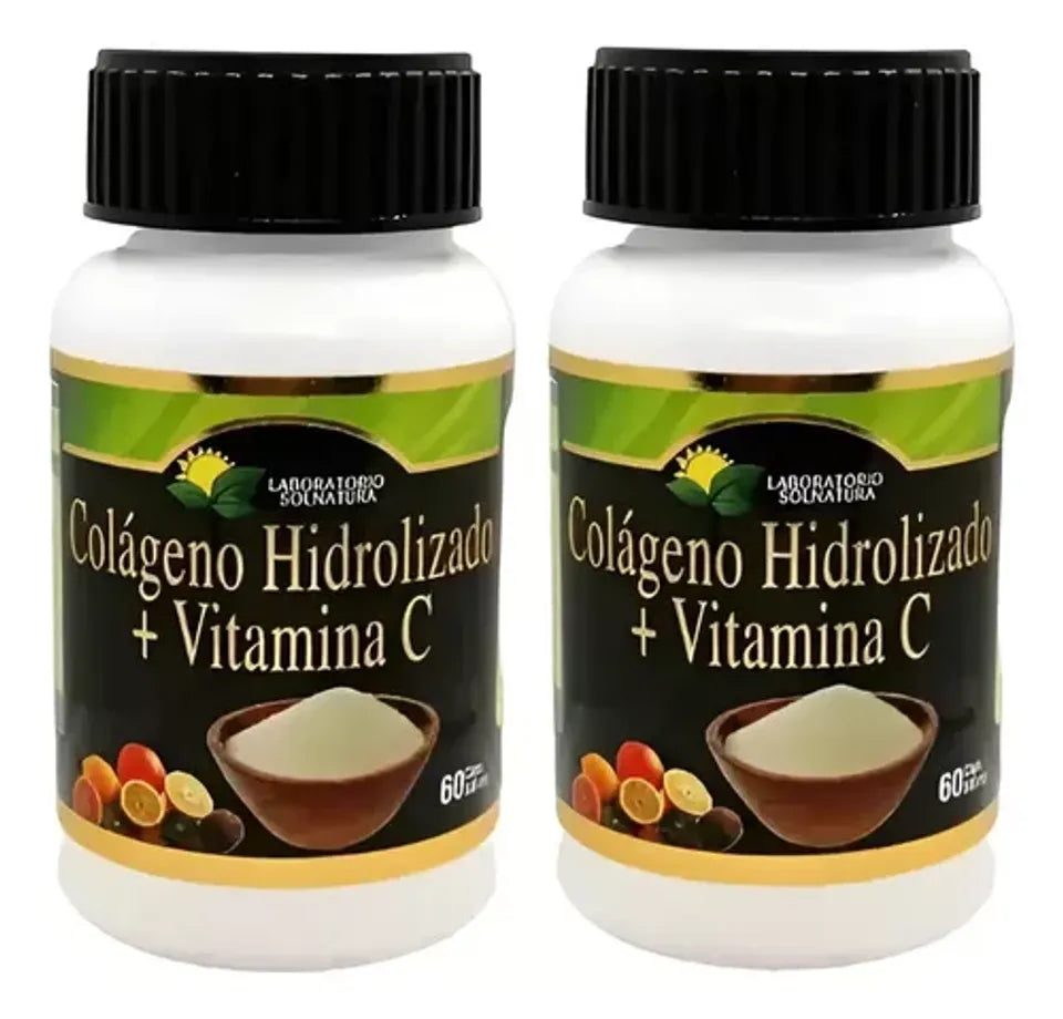 2 Frascos De Colágeno Hidrolizado + Vitamina C/ 120capsulas