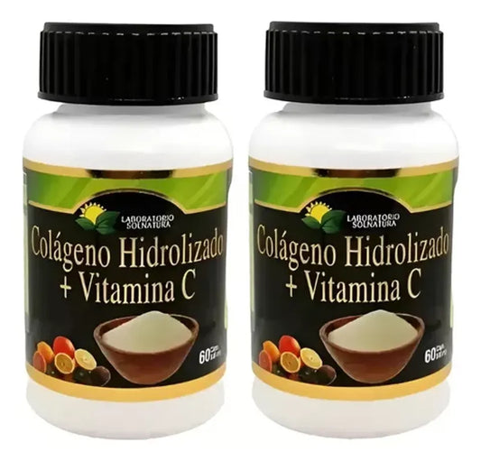 2 Frascos De Colágeno Hidrolizado + Vitamina C/ 120capsulas