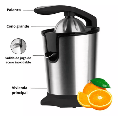 Exprimidor D/cítricos Limón Naranja Extractor Eléctrico 180w Color Plateado