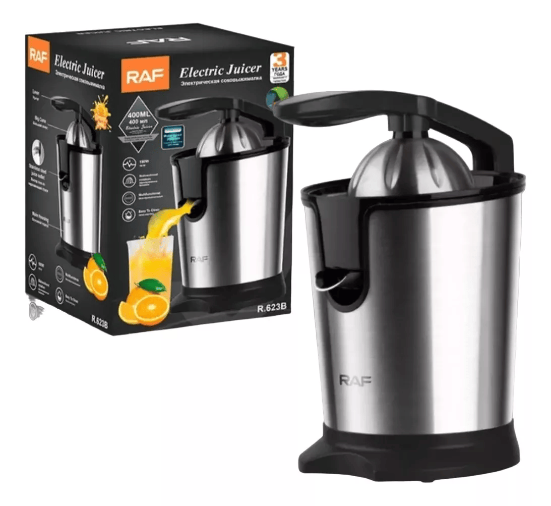 Exprimidor D/cítricos Limón Naranja Extractor Eléctrico 180w Color Plateado