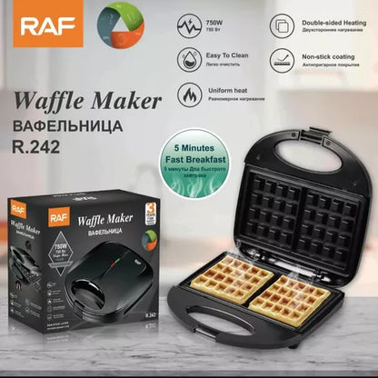 WAFLERA ELECTRICA 2 REBANADAS 850W WAFFLE MAKER R242